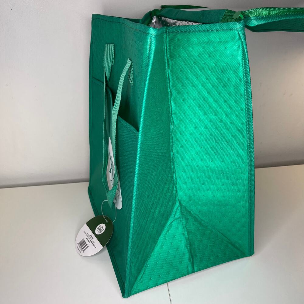 Whole Foods Market Green Insulated Hot Cold Cooler Tote Bag White Logo NEW! NWT! - Picture 9 of 11